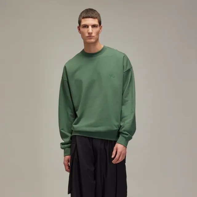 adidas Sweatshirt Y-3 French Terry Crew Sweatshirt Unisex Green Oxide Xl