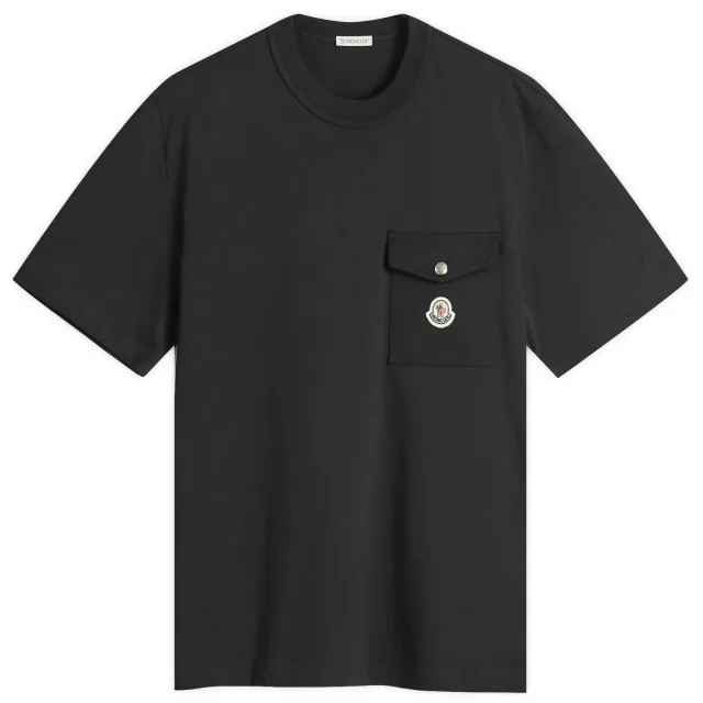 Moncler Front Pocket Logo T-Shirt - Black