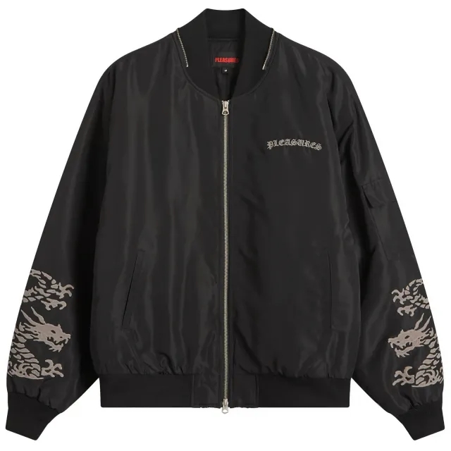 Pleasures Men's Dragon Bomber Jacket Black