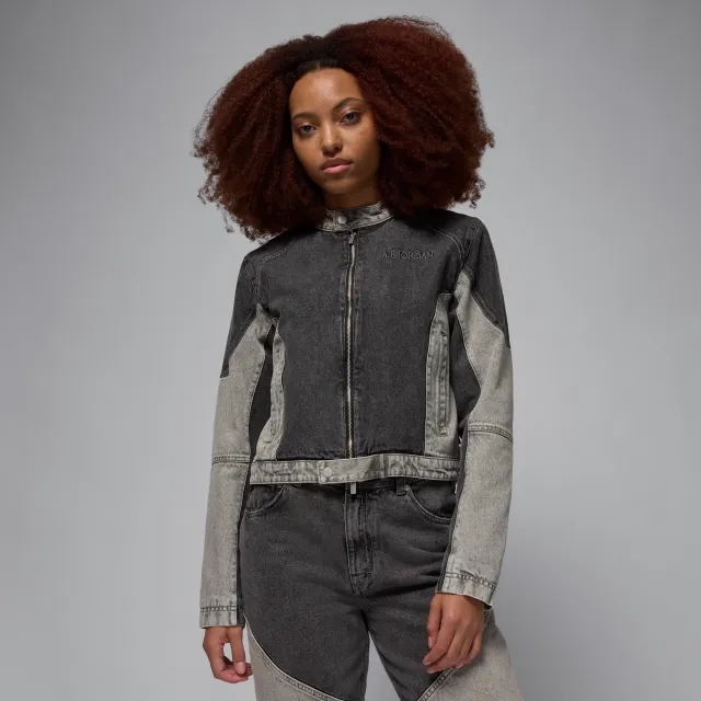 Nike Jordan Air Jordan Women's W Moto Jacket Black/Flat Pewter/Iron Grey