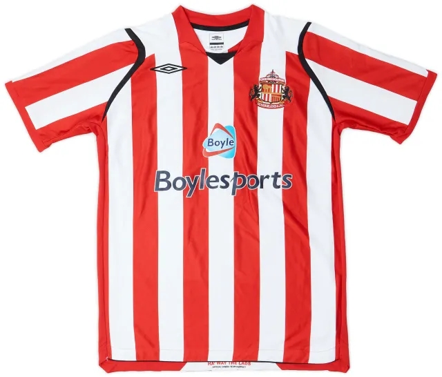 Umbro 2008-09 Sunderland Home Shirt Yorke #19 - 8/10 - (L)