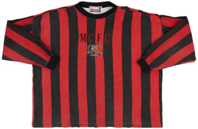 Hoodies/Sweat Tops 1994-95 Manchester City Strikeforce Centenary L/S Cotton Tee - 7/10 - (XL)