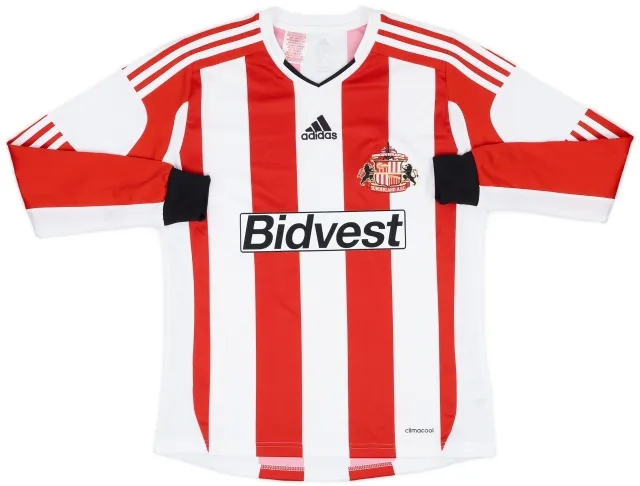 adidas 2013-14 Sunderland Home L/S Shirt - 7/10 - (XL.Boys)