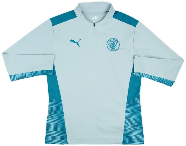 2021-22 Manchester City Puma 1/4 Zip Training Top - 8/10 - (M)