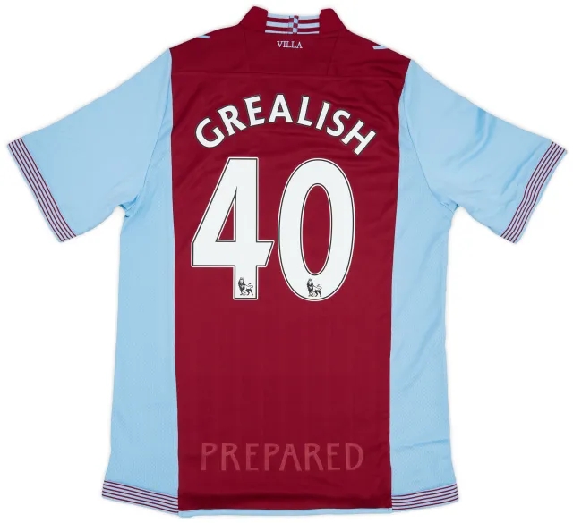 Macron 2013-14 Aston Villa Home Shirt Grealish #40 (M)