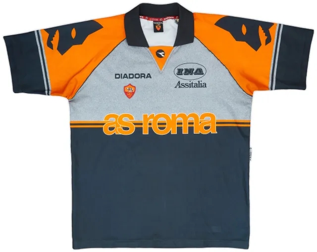 1999-00 Roma Diadora Training Shirt - 8/10 - (XXL)