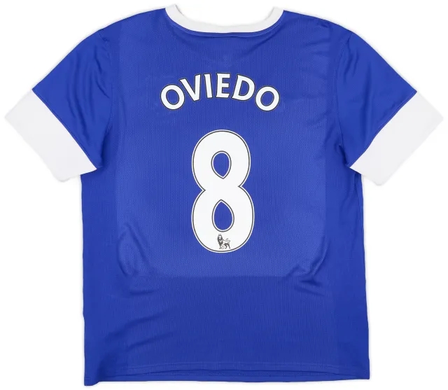 Nike 2012-13 Everton Home Shirt Oviedo #8 - 6/10 - (L)