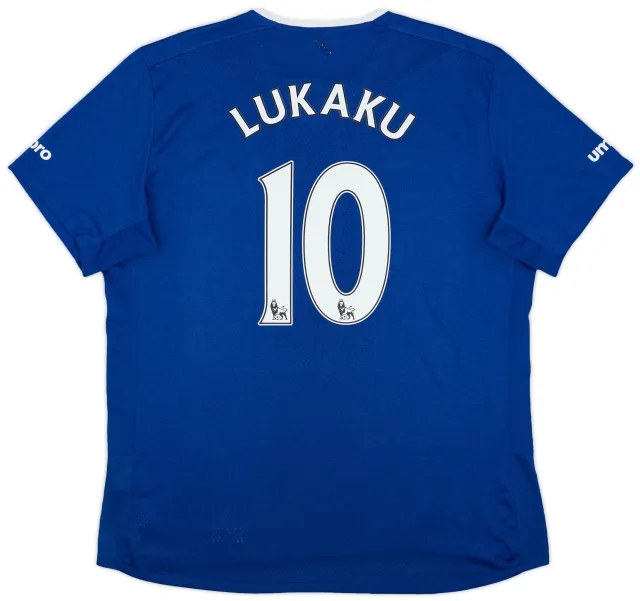 Umbro 2015-16 Everton Home Shirt Lukaku #10 - 6/10 - (XXL)