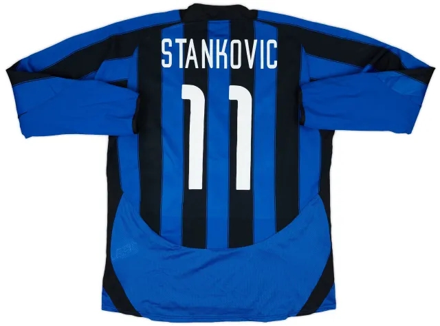 Nike 2003-04 Inter Milan Match Issue Home L/S Shirt Stankovic #11