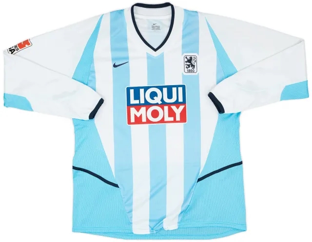 Nike 2002-03 1860 Munich Match Issue Signed Home L/S Shirt Cerny #13