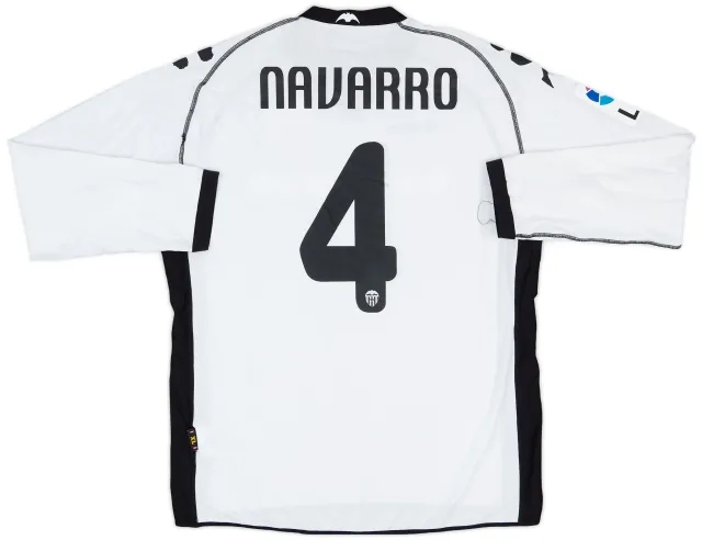 Kappa 2010-11 Valencia Player Issue Home L/S Shirt Navarro #4