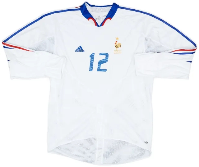 adidas 2004-06 France Match Issue Away L/S Shirt #12