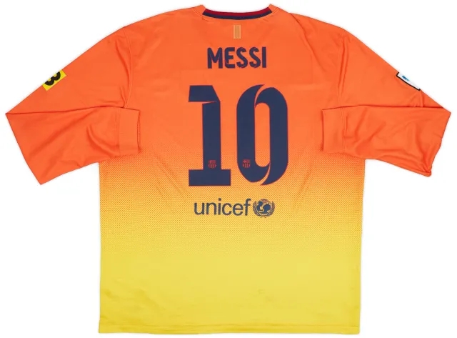 Nike 2012-13 Barcelona Away L/S Shirt Messi #10 - 9/10 - (XXL)