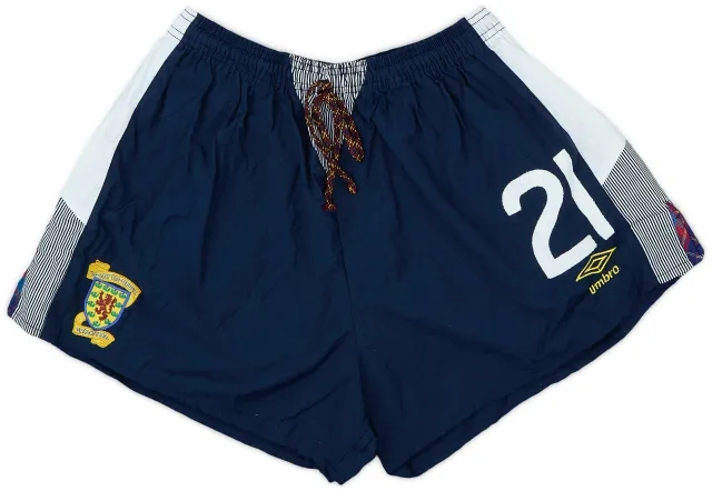 1988-91 Scotland Umbro Player Issue Training Shorts #21 - 9/10 - (L)