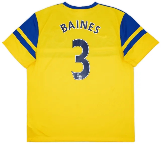 Nike 2013-14 Everton Away Shirt Baines #3 - 9/10 - (XL)