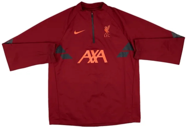 2021-22 Liverpool Nike Player Issue 1/4 Zip Drill Top - 8/10 - (XL)