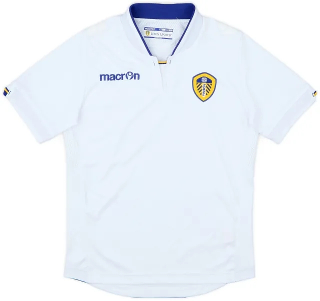 Macron 2014-15 Leeds United Home Shirt - 8/10 - (M.Boys)