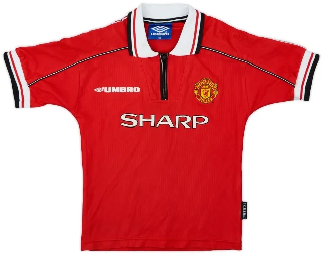 Umbro 1998-00 Manchester United Home Shirt - 10/10 - (S.Boys)
