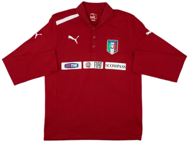 2011-12 Italy Puma Polo L/S Shirt - 9/10 - (S)