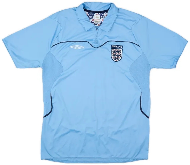 2008-09 England Umbro 1/4 Zip Polo Shirt - 7/10 - (L)