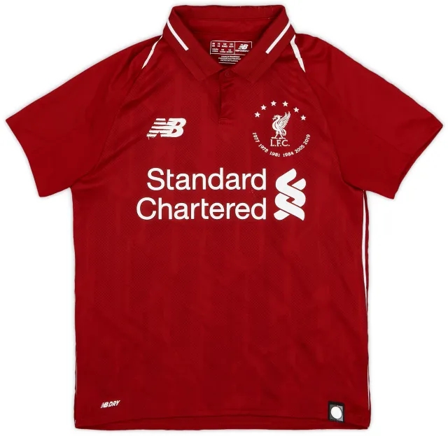NewBalance 2018-19 Liverpool Home Shirt - 7/10 - (S.Boys)