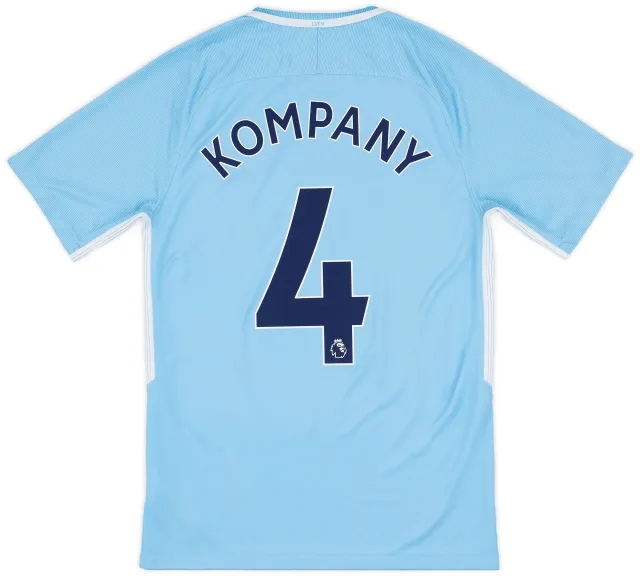 Nike 2017-18 Manchester City Home Shirt Kompany #4 - 8/10 - (S)