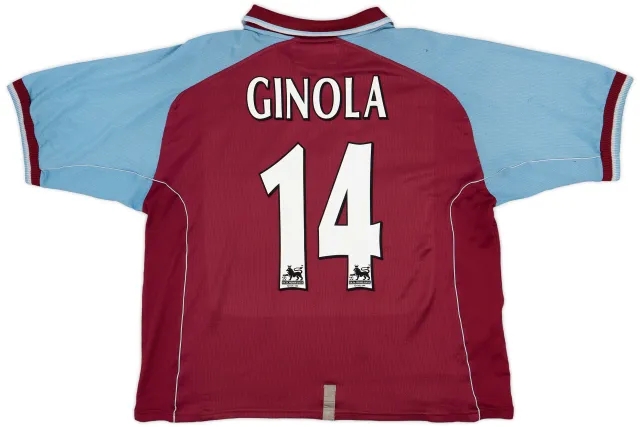 Diadora 2000-01 Aston Villa Home Shirt Ginola #14 - 7/10 - (XXL)