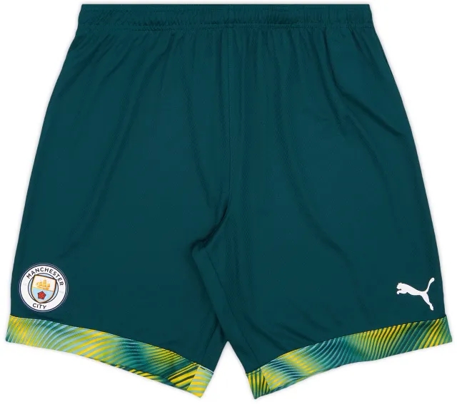 Puma 2019-20 Manchester City Player Issue GK Home Shorts - 9/10 - (L)