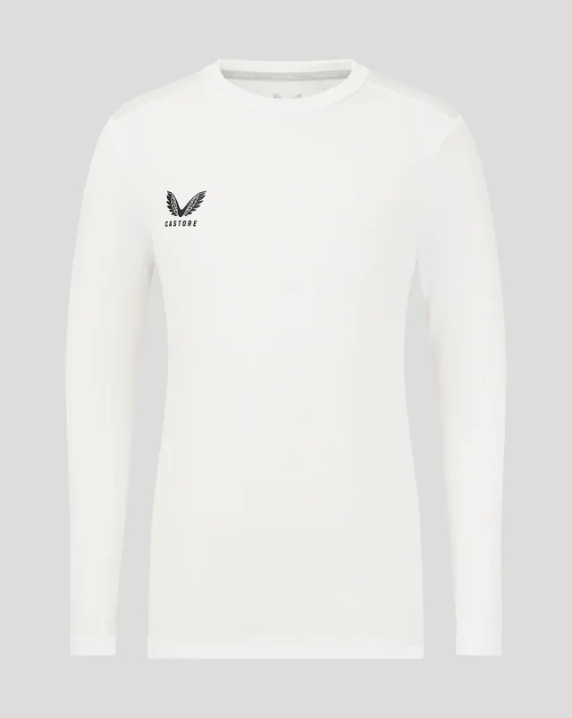 Castore Junior Long Sleeve Performance Tee - White