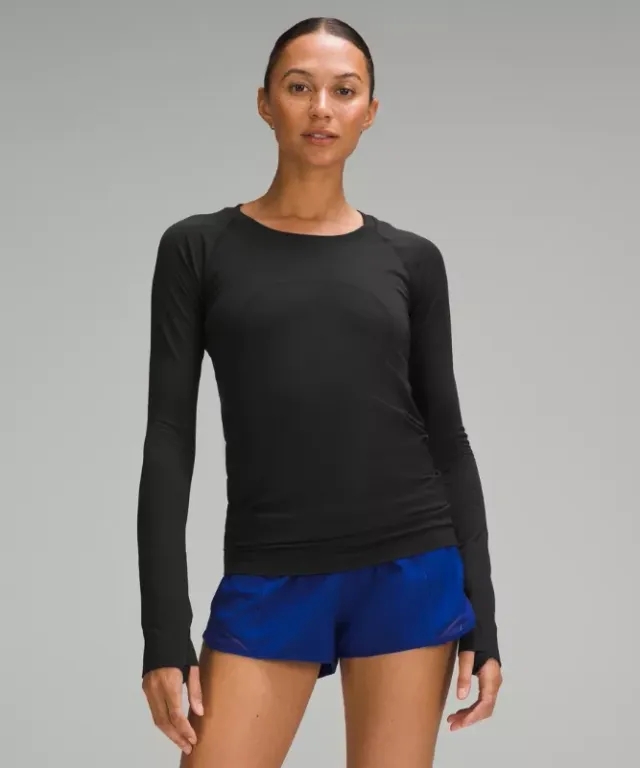 lululemon IE lululemon – Women's Swiftly Tech Long-Sleeve Shirt 2.0 Hip Length – Color Black – Size 20