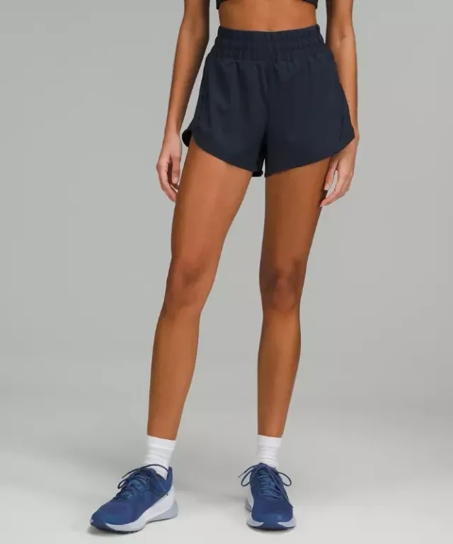 lululemon IE lululemon – Women's Track That High-Rise Lined Shorts – 3 – Color Blue – Size 4