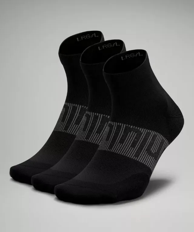 lululemon IE lululemon – Men's Power Stride Ankle Socks 3 Pack – Color Black – Size M