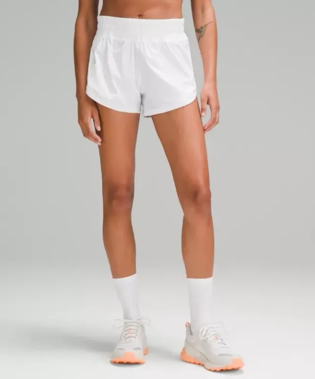 lululemon IE lululemon – Women's Track That High-Rise Lined Shorts – 3 – Color White – Size 8