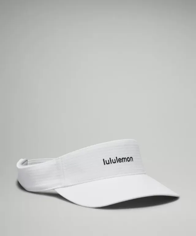 lululemon IE lululemon – Removable Sweatband All-Sport Visor Hat Wordmark – Color White/Black – Size S/M