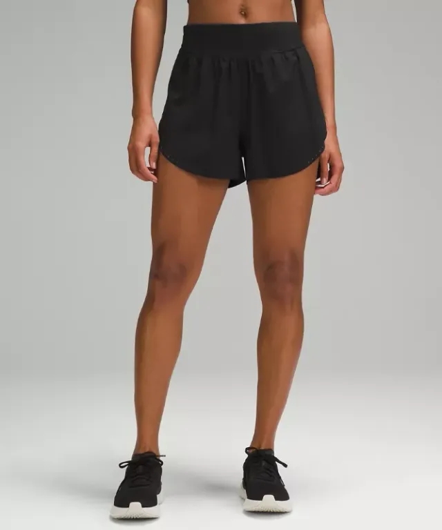 lululemon IE lululemon – Women's Fast and Free Reflective High-Rise Classic-Fit Shorts – 3 – Color Black – Size 16