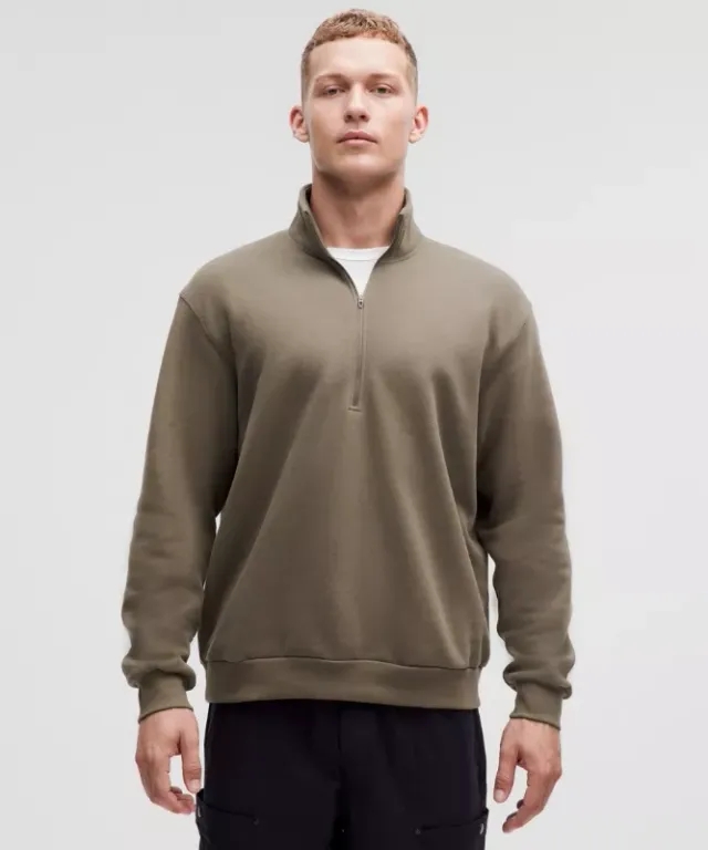 lululemon IE lululemon – Men's Steady State Half Zip Sweatshirt – Color Brown – Size XS