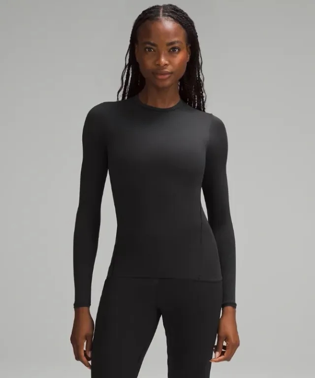 lululemon IE lululemon – Women's Wundermost Ultra-Soft Nulu Crewneck Long-Sleeve Shirt – Color Black – Size S