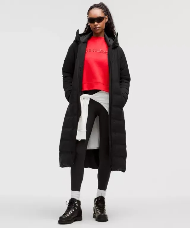 lululemon IE lululemon – Women's StretchSeal Sleet Street 600-Down-Fill Long Jacket – Color Black – Size 8
