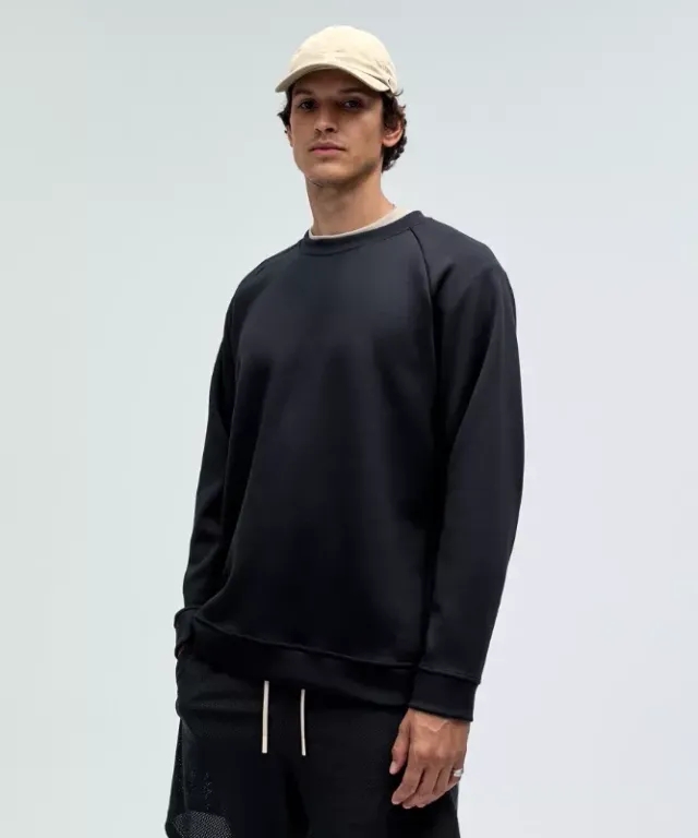 lululemon IE lululemon – Men's Smooth Spacer Classic-Fit Crew Sweatshirt – Color Black – Size XL