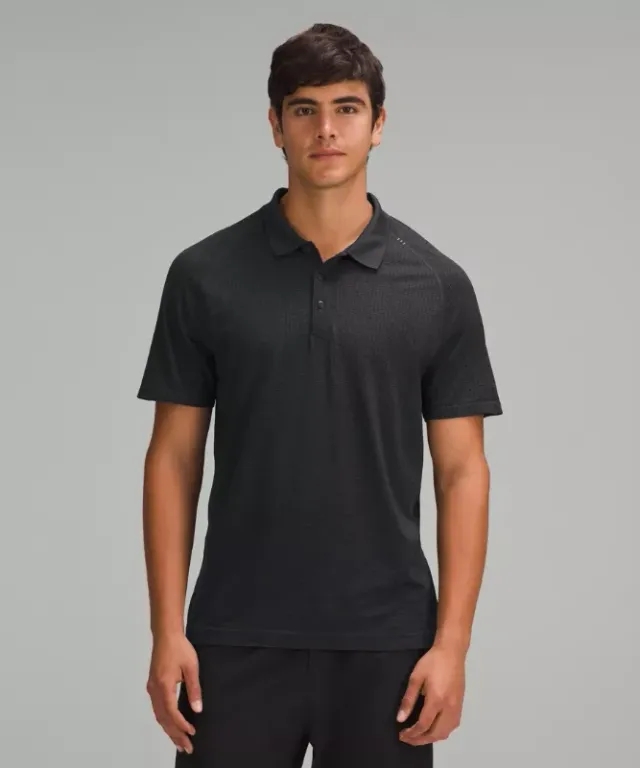 lululemon IE lululemon – Men's Metal Vent Tech Polo Shirt – Color Grey/Black – Size 2XL