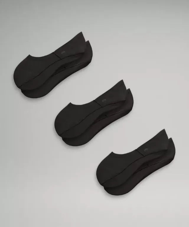 lululemon IE lululemon – Men's Unisex Smooth and Sleek No-Show Socks 3 Pack – Color Black – Size M