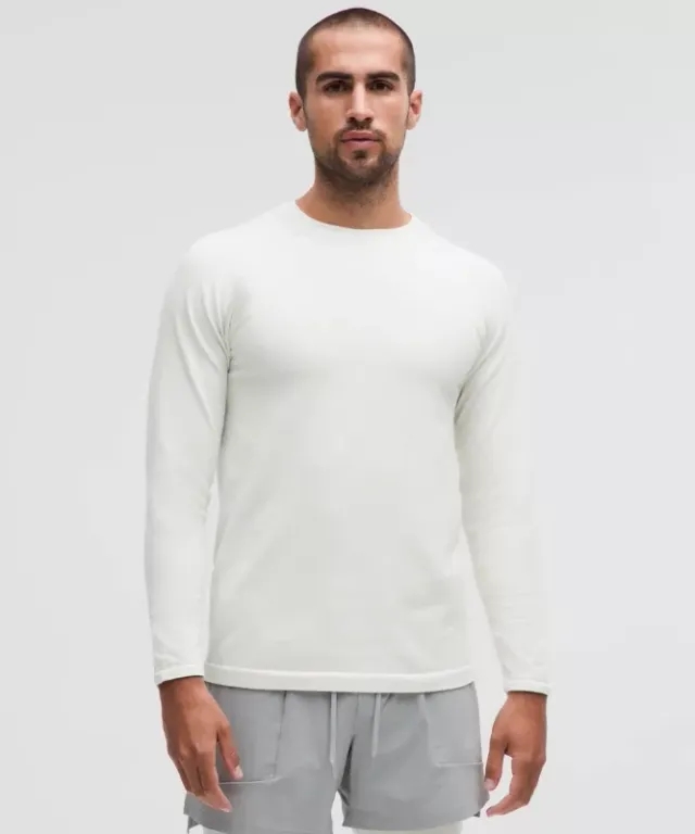 lululemon IE lululemon – Men's Seamless Base Layer Long-Sleeve Shirt – Color White – Size 2XL
