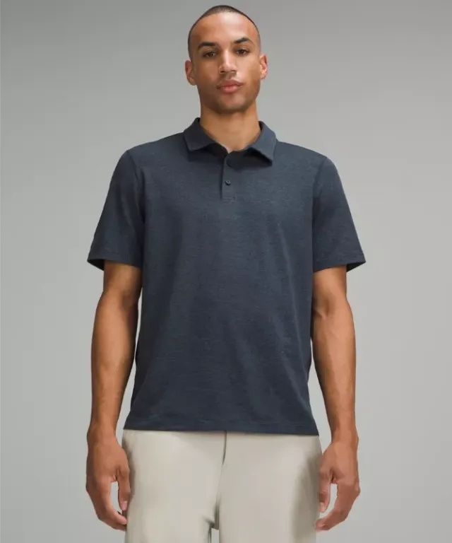 lululemon IE lululemon – Men's Soft Jersey Short-Sleeve Polo Shirt – Color Blue – Size 2XL