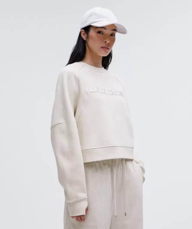 lululemon IE lululemon – Women's Scuba Oversized Pullover Sweater Wordmark – Color White – Size XS/S