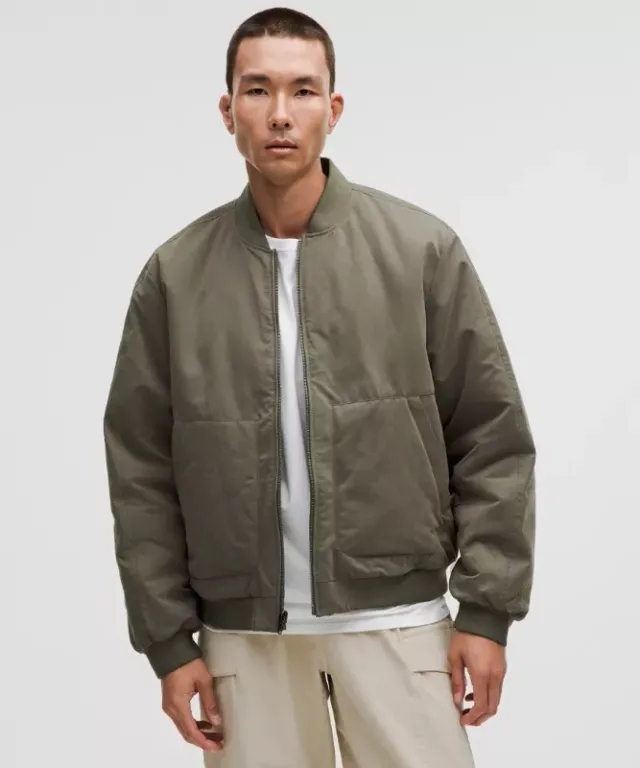 lululemon IE lululemon – Men's Reversible Insulated Bomber Jacket – Color Green – Size 2XL