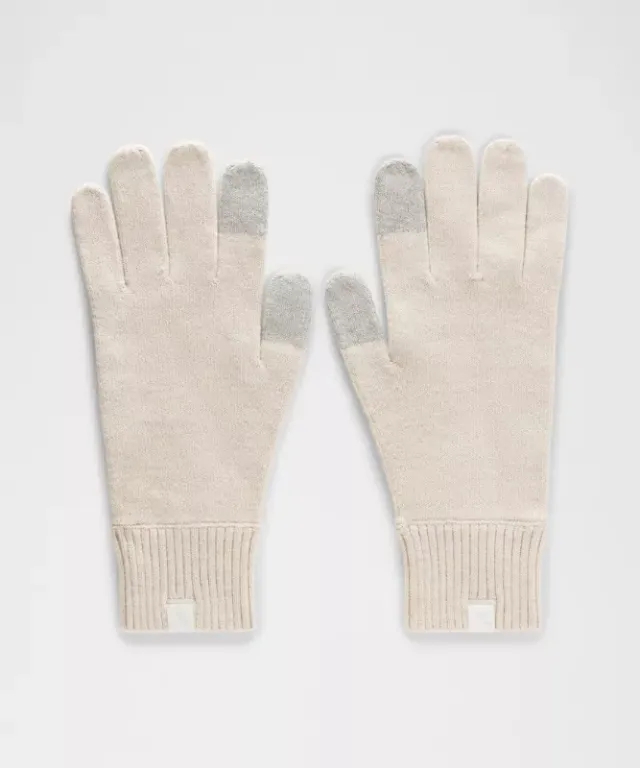 lululemon IE lululemon – Warm Revelation Gloves – Color White – Size XL