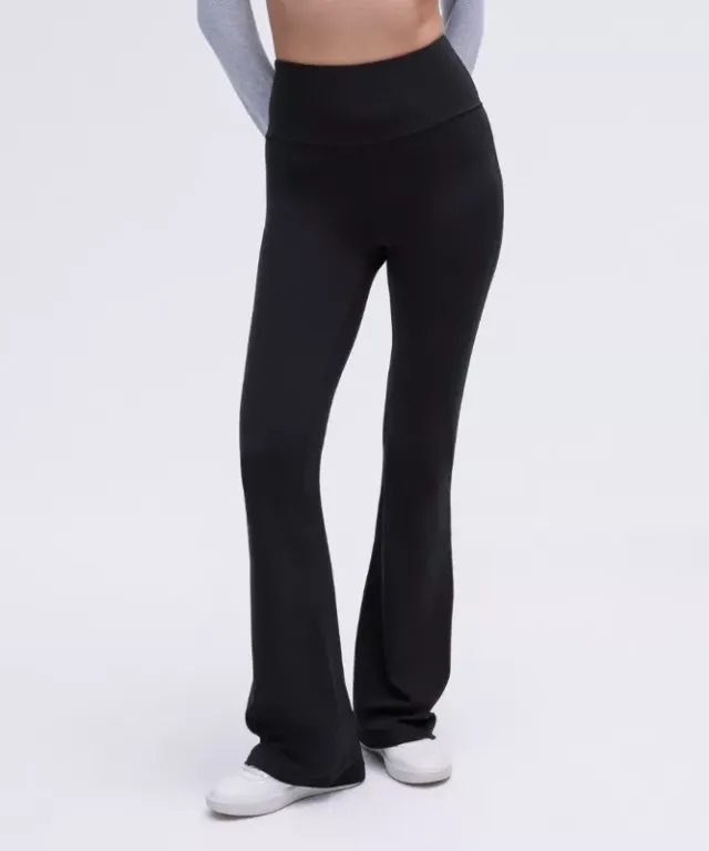 lululemon IE lululemon – Women's Groove Nulu Super-High-Rise Flared Pants Short – Color Black – Size 0