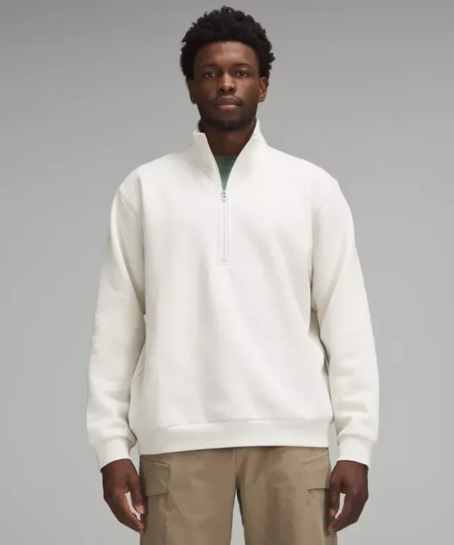 lululemon IE lululemon – Men's Steady State Half Zip Sweatshirt – Color White – Size 2XL