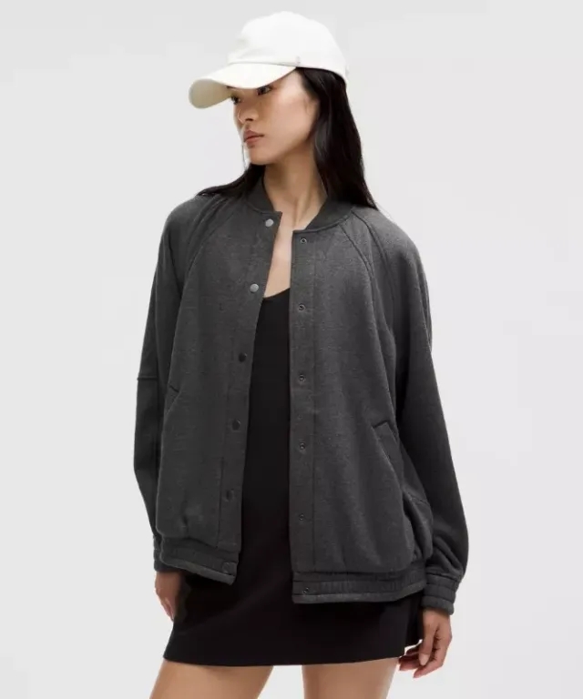 lululemon IE lululemon – Women's Scuba Oversized Varsity Jacket Plush – Color Black – Size XS/S