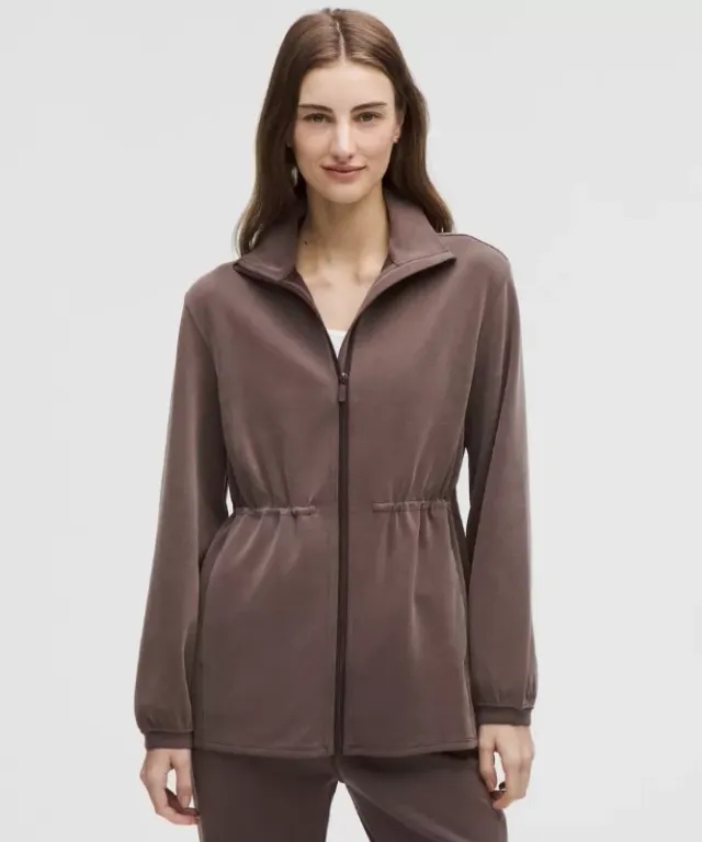 lululemon IE lululemon – Women's Softstreme Cinch-Waist Full-Zip Jacket – Color Brown – Size XS